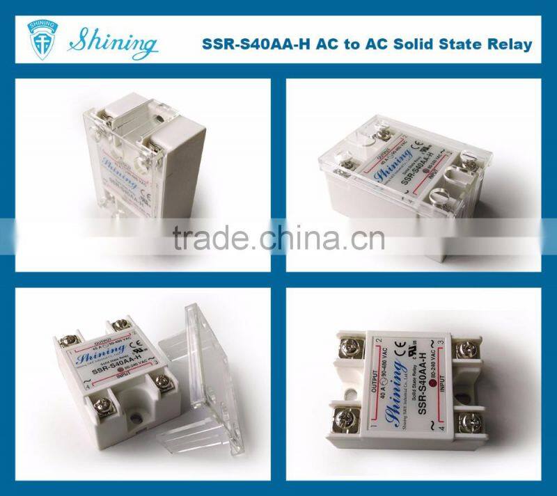 SSR-S40AA-H UL Electric 24V 40A Module 220V AC Solid State Relay