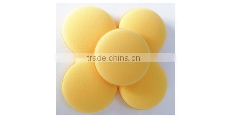 Promotional cheap car wax sponge , customized logo car wax applicator sponge
