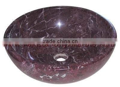 NATURAL ZEBRA RED MARBLE SINKS