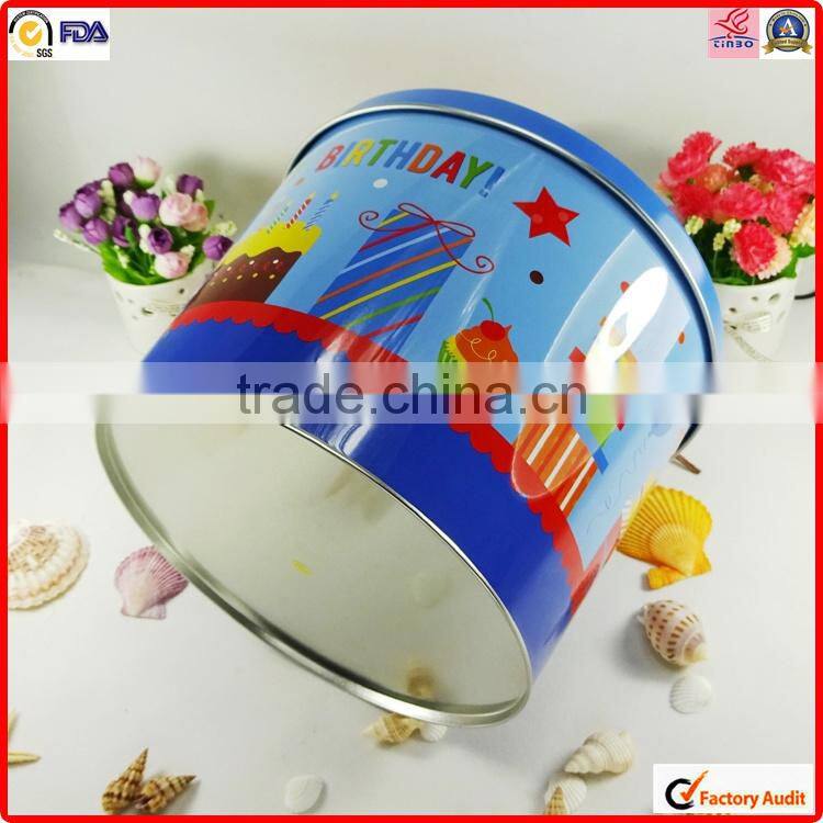 food packing factory wholesale metal popcorn tin box size