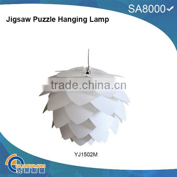 puzzle lamp new design flower shape lampshade PP hanging lamp