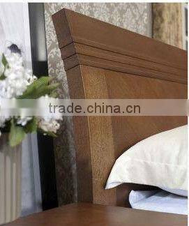 Simple Bed With Solid Wood Frame,Southeast Asian Style Bedroom Wooden Set,Malaysia Bedroom Natural Wood Furniture