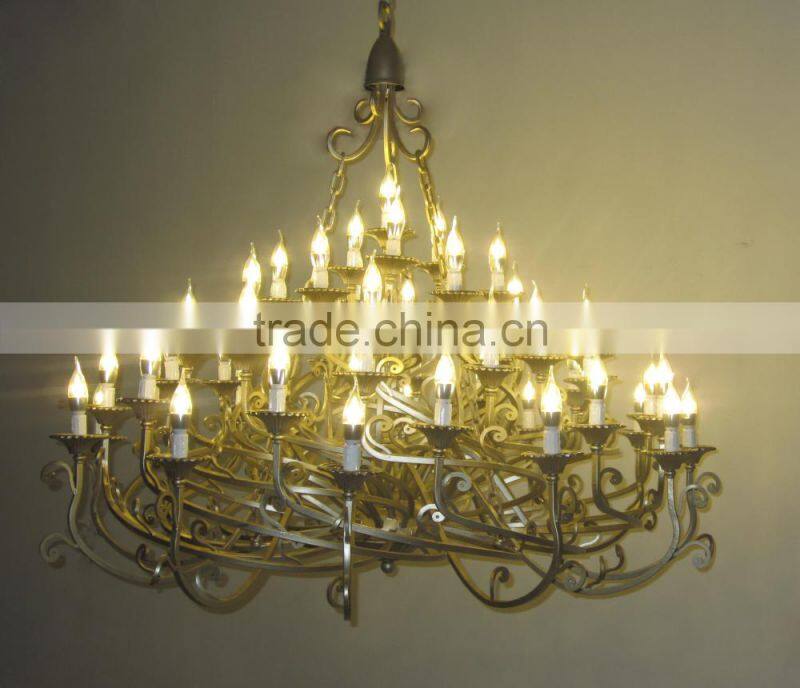 Bisini Luxury Gold Plated European Style Chandelier/Candle Light