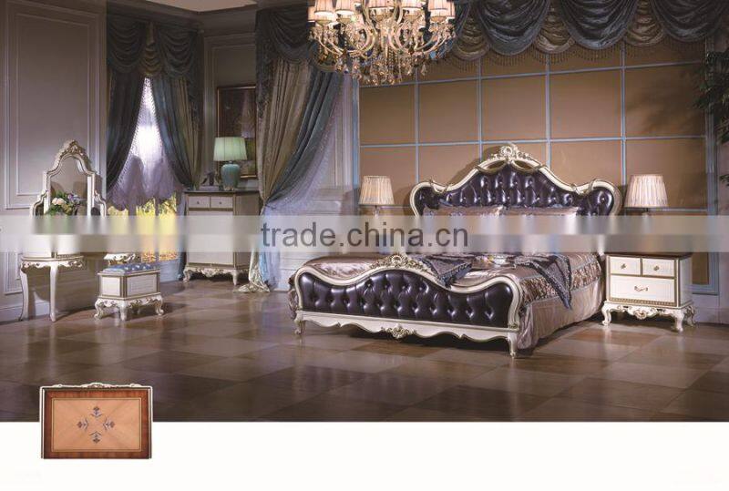 Bisin i French Style Hand Carved Solid Wood Luxury European Bedroom Furniture Set
