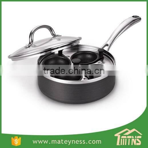 4-Cup Nonstick Aluminum Alloy Egg Poacher Pan