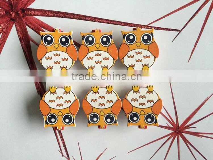 wooden decoration wooden pegs,decoration clips owls pegs gifts