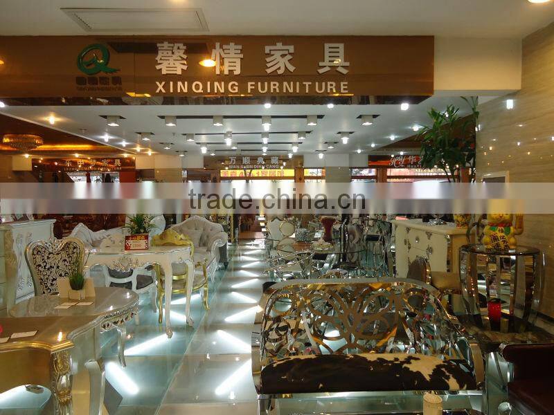 Stainless steel home furniture marble top coffee table C378