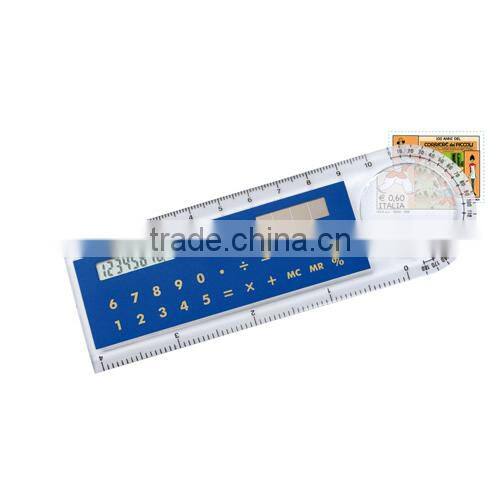 Super 10cm plastic ruler calculator and magnifier