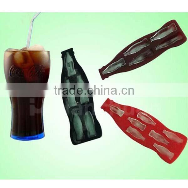 Cool Drinking Decoration Customized Wine Bottle Shape Silicone Ice CubeTray