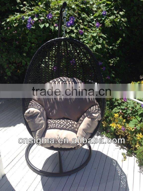 2014 Best-seller Synthetic Wicker Egg Pod Hanging Chair Outdoor Swing Chairs