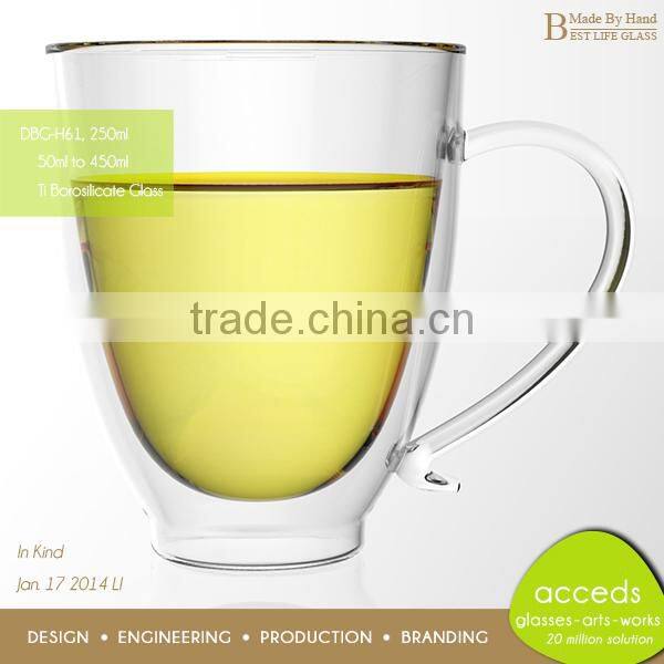 Unbreakable Pyrex Custom Transparent Double Ended Wine Glass