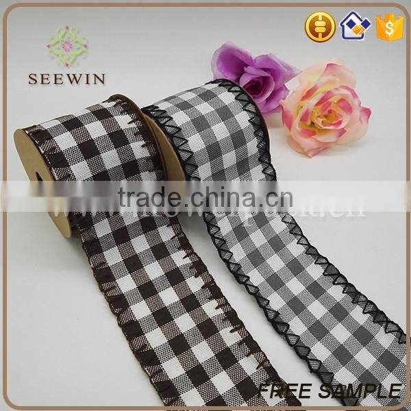 hign quality linen custom printed ribbon