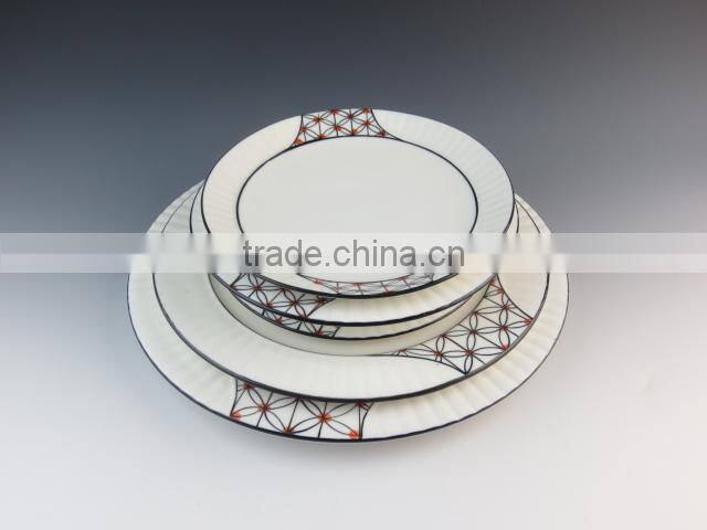 ceramic eco-friendly durable dinner ware type dinner set with decal