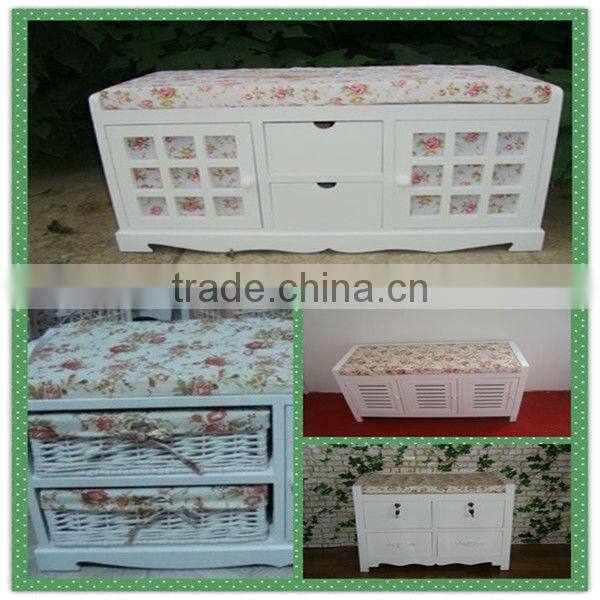 Minimalist garden shoe stool wooden storage cabinet wooden footstool