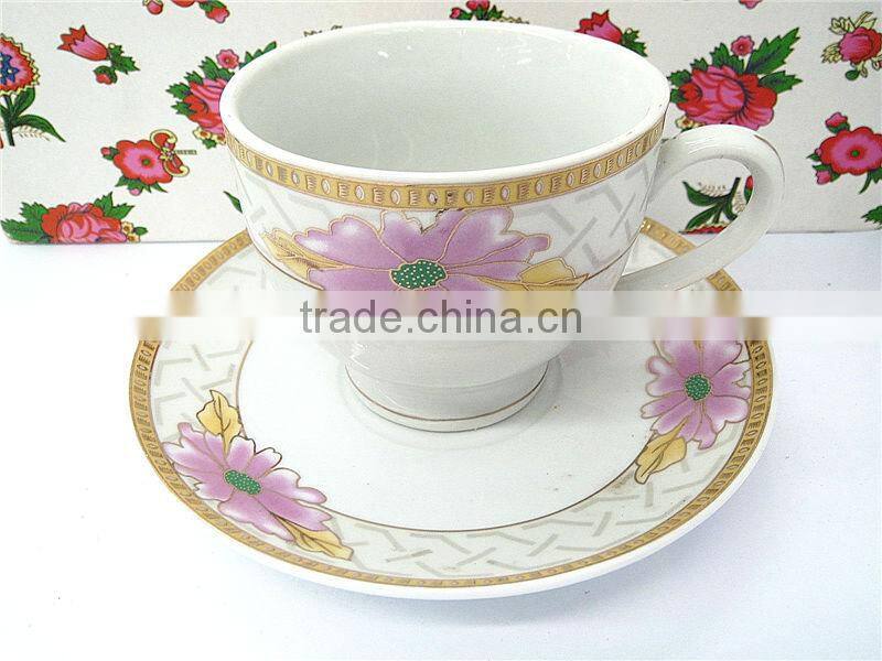 Flower Porcelain Ceramic tea cup and saucer set