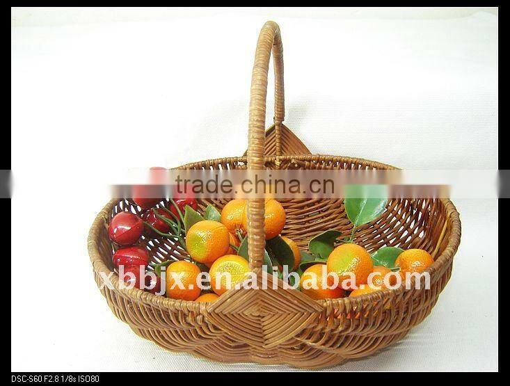 Egg shaped awn iron frame storage hanging flower basket wholesale