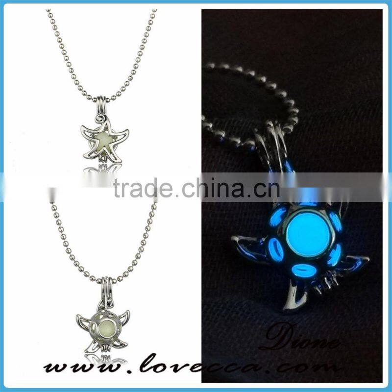 Hot selling luminous jewellery glow star necklace pendant