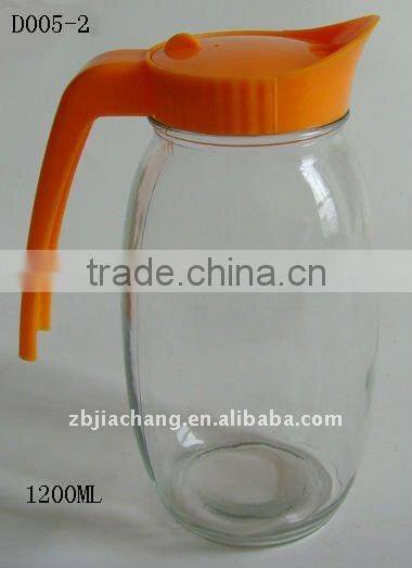1200ml glass juice jar with plastic lid D005-2