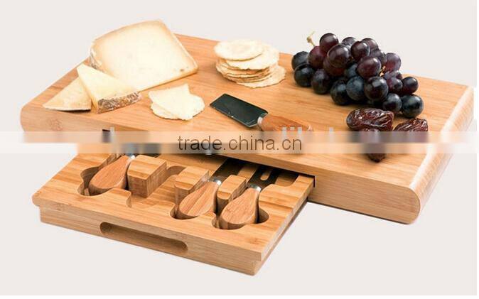 Eco-friendly bamboo cutting board for cheese