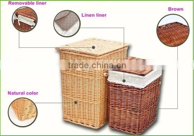 Hot sale handmade dirty laundry baskets wholesale laundry hamper