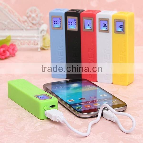 2017 OEM portable mobile power bank charger with led display for mobile phones