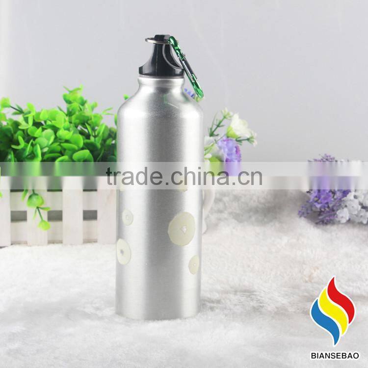 custom Printed 600ml Aluminum Sports Bottle With Hook