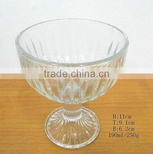 High Quality clear glass ice cream cup