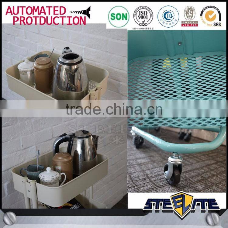 3 Tiers Rolling Basket Storage Display trolley for kitchen