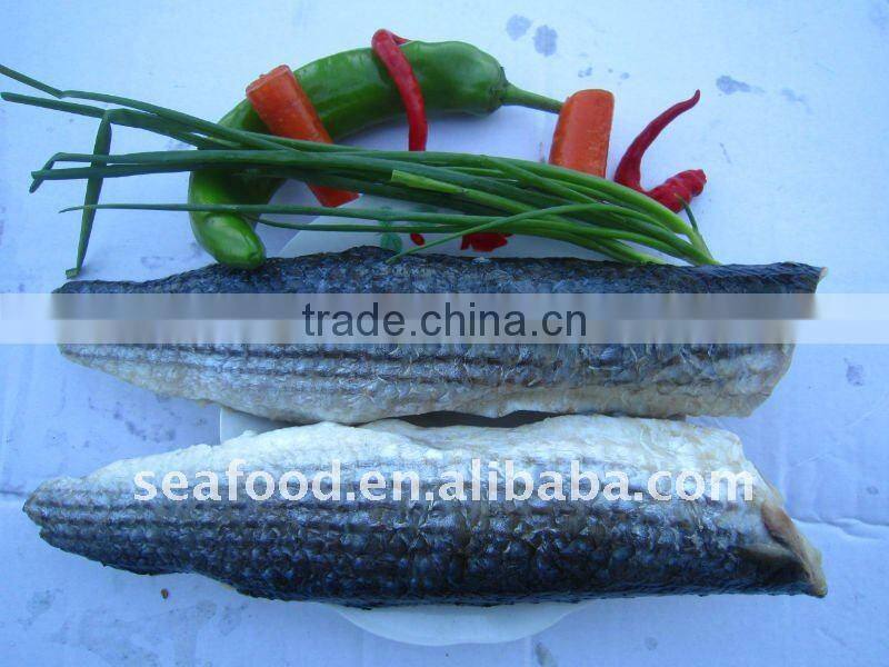 IQF frozen grey mullet fillets skin-on without scale