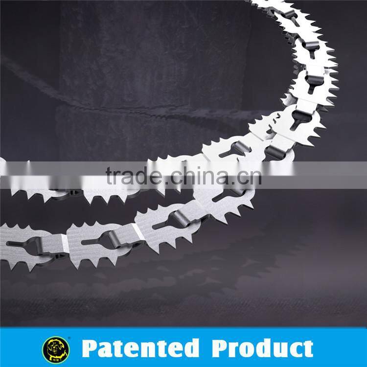 2015 ISPO Awarded New Model Outdoor Survival Gear Steel Chain Saw for Cutting Trees