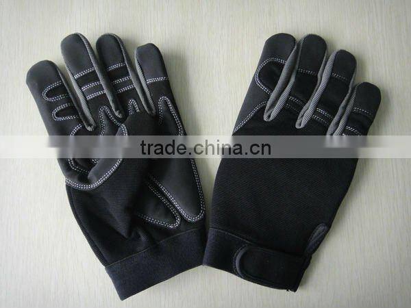 Reflective Leather Safety Police Gloves ZMR665