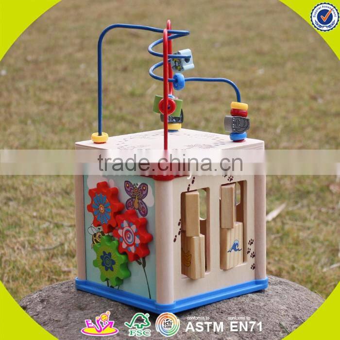 2017 New design wooden beads game cube wooden beads game mini wooden beads game W11B132