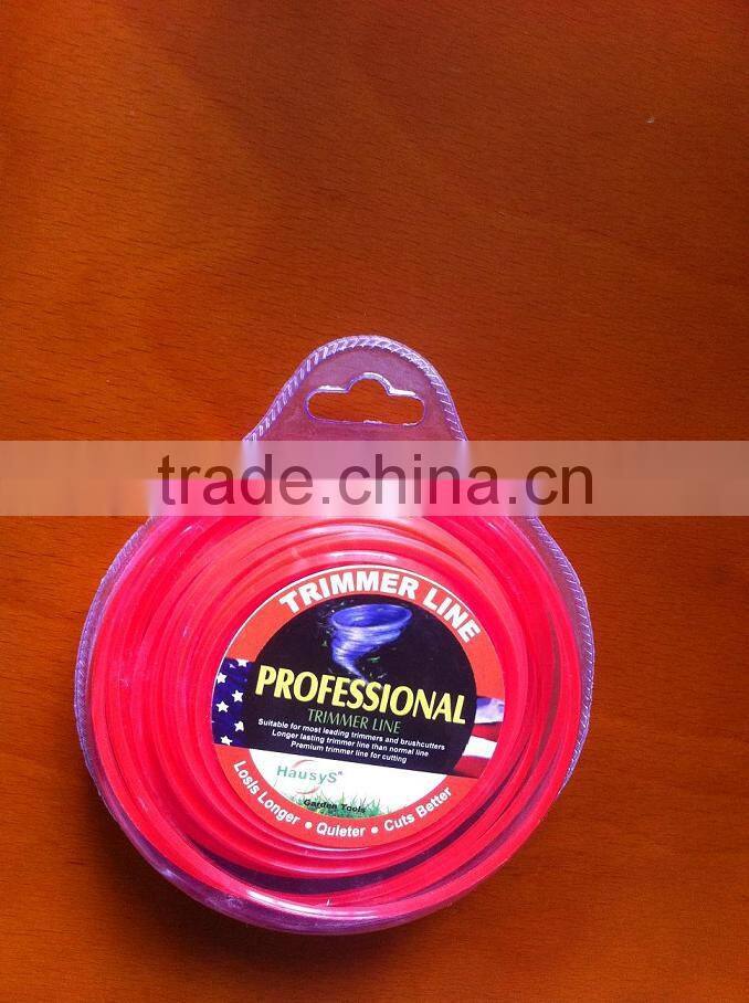 Nylon string cutter line with spool package