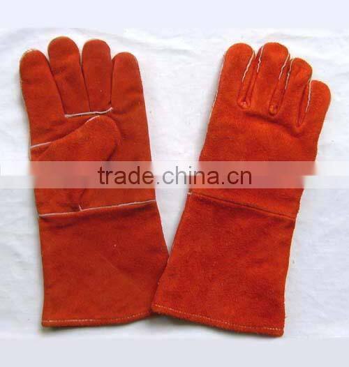 Blue Color,Safety Gloves,Cow Split Leather Work Glove,Leather Welding Gloves