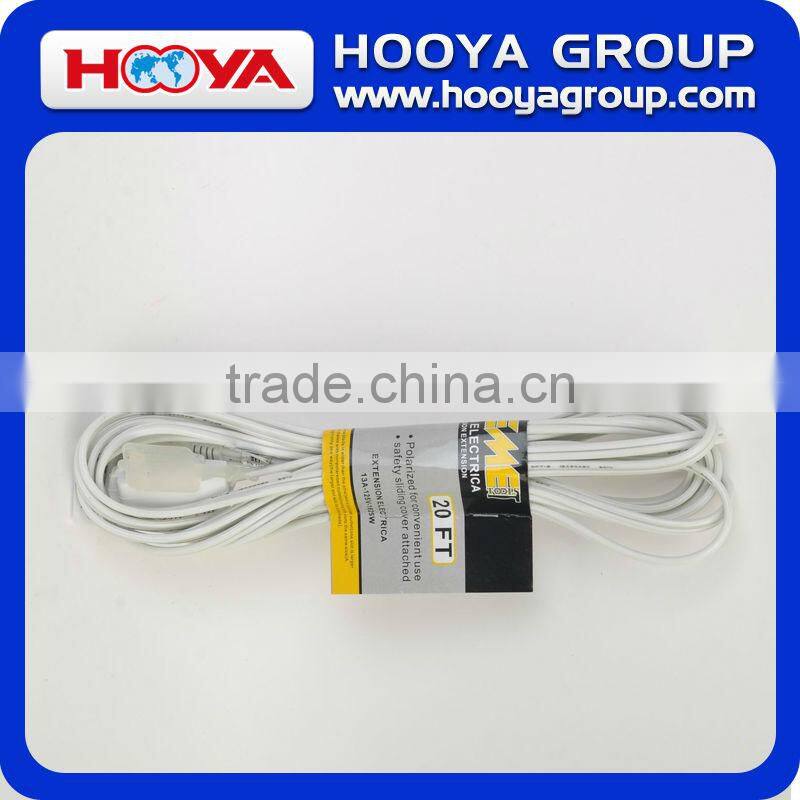 Indoor 110V UL male to female flat extension cord