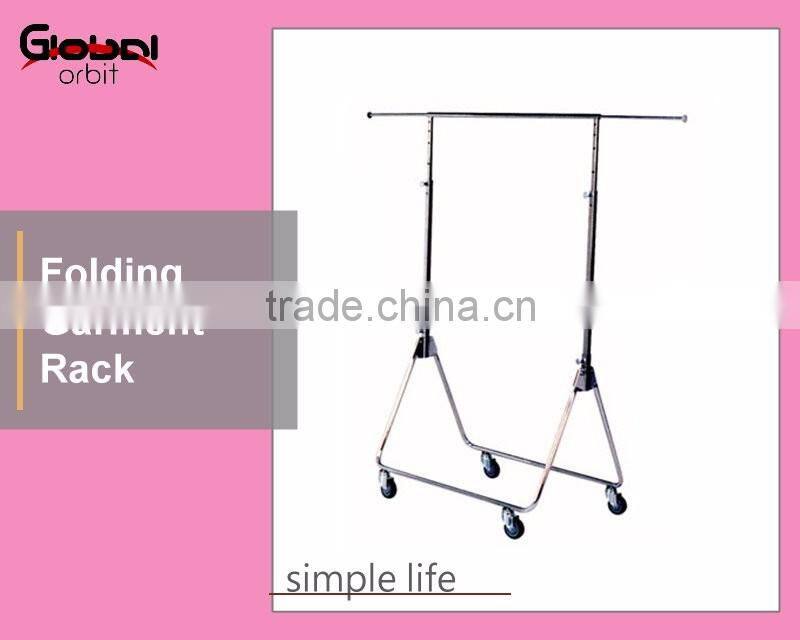 New Product Collapsible Clothing Display Folding Garment Hanging Rack