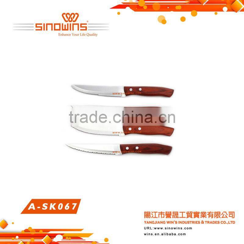 Wooden handle knife table knife dinner knife