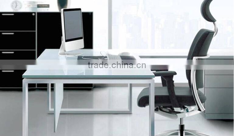 glass executive desk,modern glass desk office furniture,glass corner computer desk