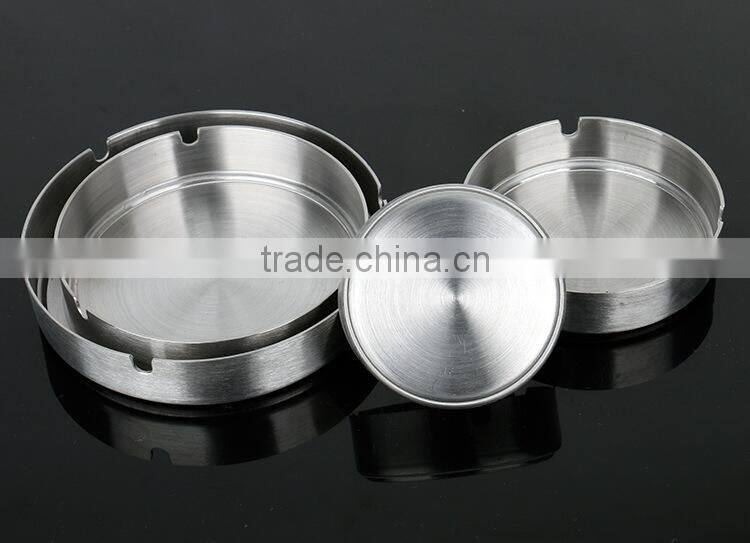 Wholesale sliver stainless steel metal Auto Ashtray