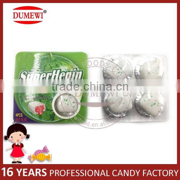 Mint Flavor Jam Filling Crispy Energy Chewing Gum Pillows