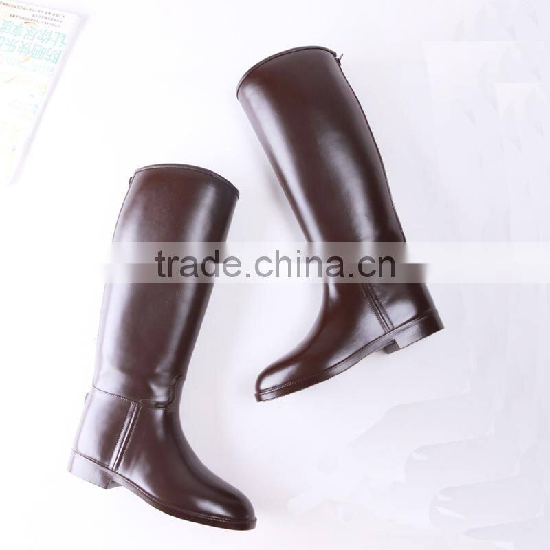 PVC Women Riding Boots, Brown Color Riding Boots