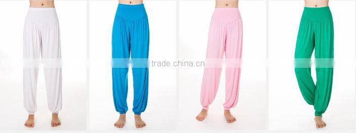 Shuoyang Women's colorful Modal fitness gym yoga pants Wholesale custom bloomers lantern yoga trousers