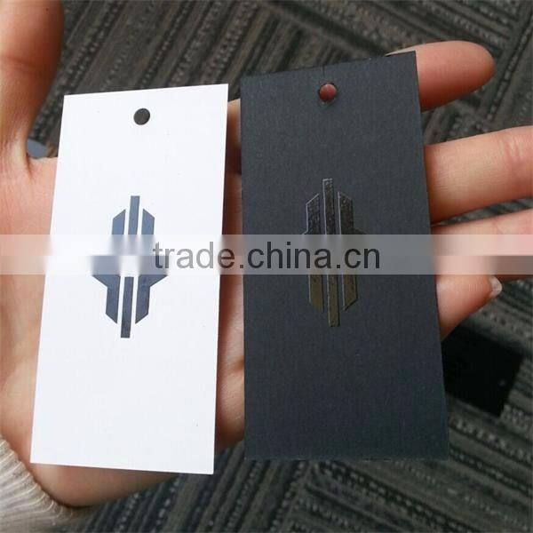 2017 China hot sale high quality black cardboard paper jeans Hang Tags