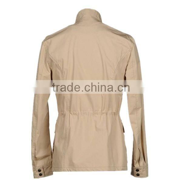Men's Military Style White Jacket without Hood