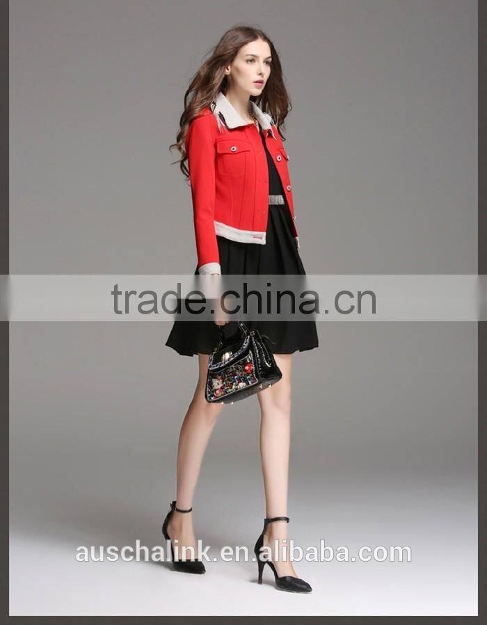 italy style girls long sleeve single breasted short jacket competitive price
