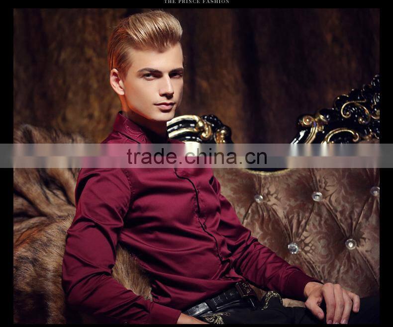 2015 Fashion high quality plain color man shirt