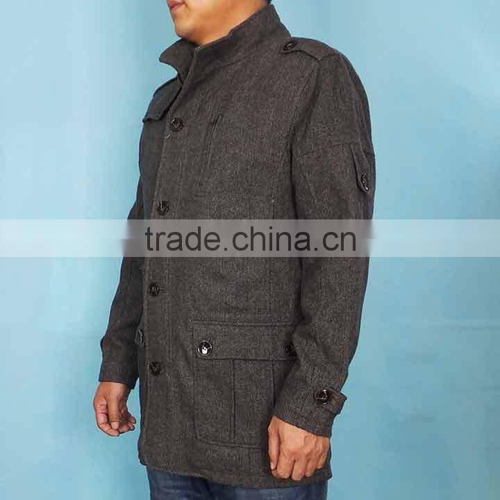Outlet coat stock Mens wool coats, long coats closeout,140801l