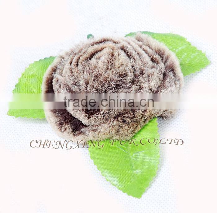 CX-A-33A Wholesale Genuine Rex Rabbit Fur Fashion Brooch