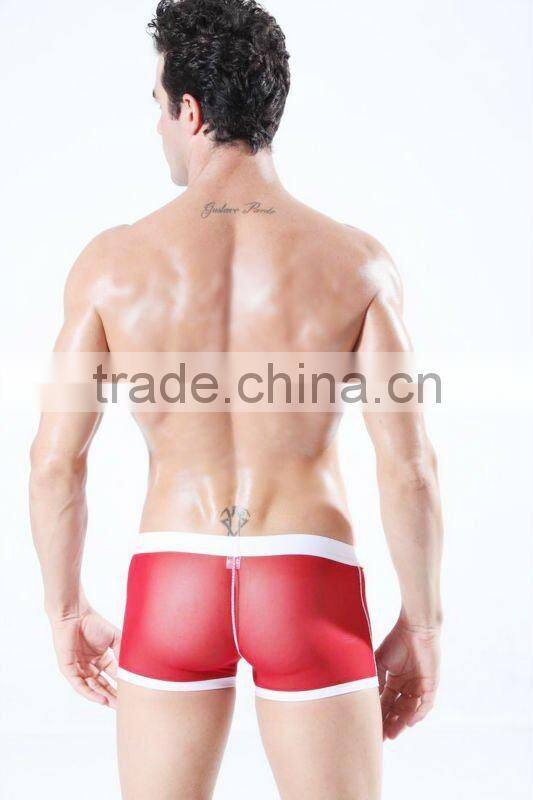 Wholesale men's sexy picture sheer mens underwear boxers nylon boxer shorts for men colorful panties