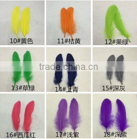 Wholesale multicolor decotation goose feather for party and wedding,5-8cm import from China